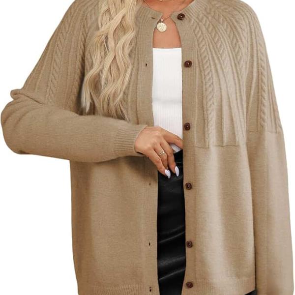 Dokotoo Cardigan Sweaters for Women 2024 Fall Outfits Long Sleeve Crochet Knit Sweaters