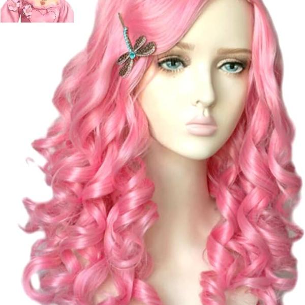 Bridget costume wig from Descendnats 4 Pink curly wig for girl and women pink costume wig girl