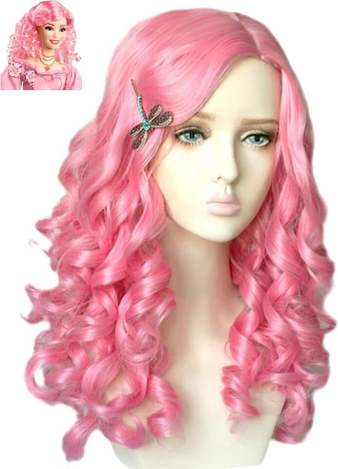 Bridget costume wig from Descendnats 4 Pink curly wig for girl and women pink costume wig girl