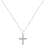 Befettly Tiny Cross Necklace, Women 14k Gold Filled Polished Faith Necklace Dainty Circle Pendant