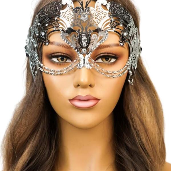 Queen's Masquerade Mask for Women Large Eye Halloween Costume Cosplay Medieval Party Masks Venetian