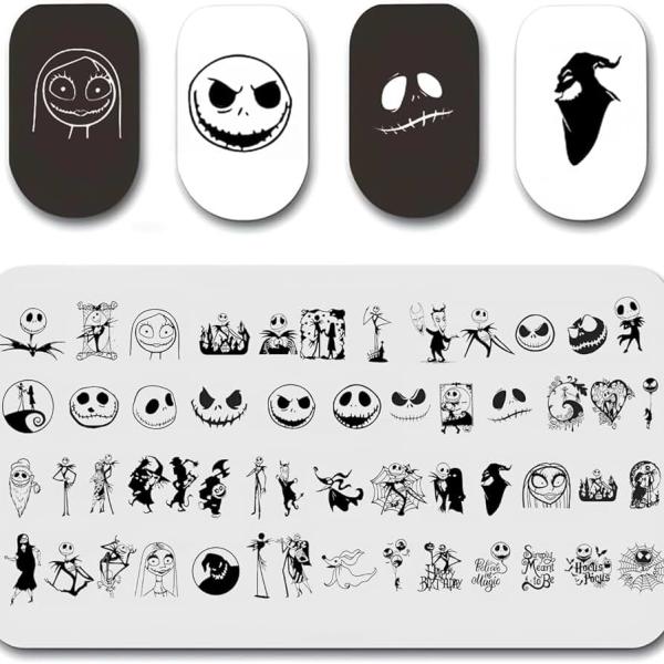 Halloween Nail Stamping Plates Nightmare Before Christmas Nail Art Stamp Plates Halloween Nightmare