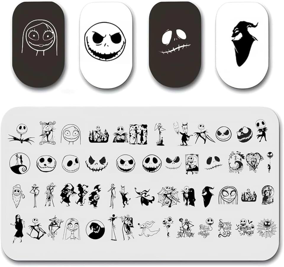 Halloween Nail Stamping Plates Nightmare Before Christmas Nail Art Stamp Plates Halloween Nightmare