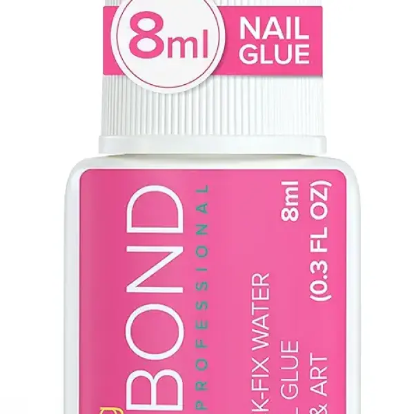 Super Strong Nail Glue For Nail Tips, Acrylic Nails and Press On Nails (8ml) NYK1 Nail Bond Brush