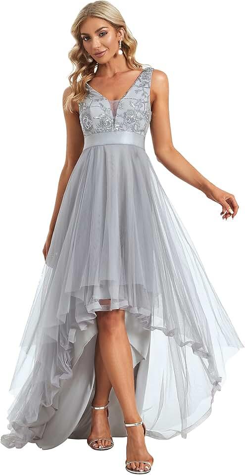 Women's Crew Neck Pleated Waist Short Sleeve Wedding Guest Dress Chiffon Bridesmaid Dresses 00793