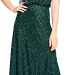 Women's Halter Art Deco Beaded Blouson Dress