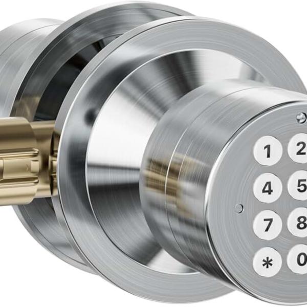 Door Knob with Keypad, Door Lock with Code, Keypad Door Lock with Handle, Keyless Entry Door Lock