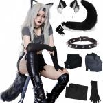 Loona Helluva Boss Cosplay Costume for Women, Loona Anime Outfit Dress Costume with Fox Ears Fox