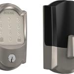 Schlage Encode Smart Wi-Fi Deadbolt with Camelot Trim in Satin Nickel