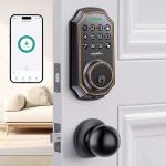 Keyless Entry Door Lock with 2 Door Knobs - App Control Electronic Keypad Deadbolt Smart Lock - 100