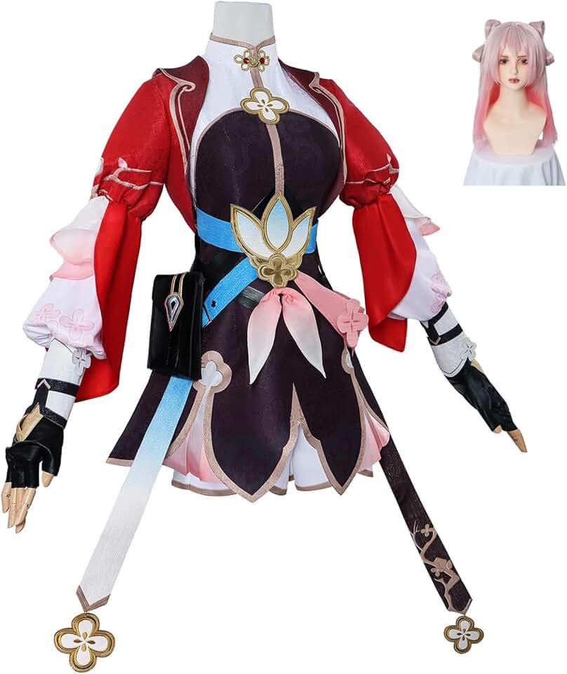 March 7th Cosplay Costume Anime Game Suit Wig Full Set Halloween Carnival Party Role Play Outfit