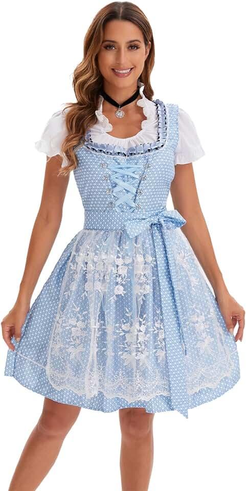 Oktoberfest Outfits for Women Dirndl Dress for German Traditional Bavarian Costume