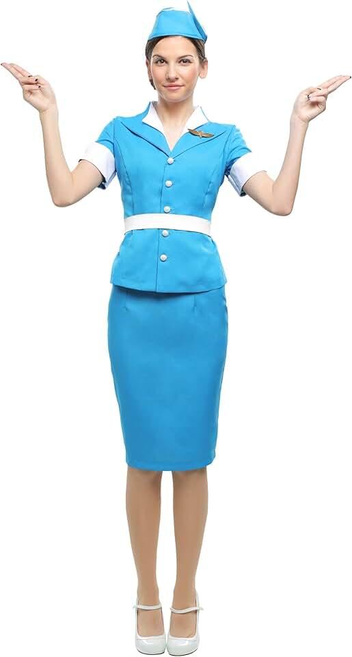 Women's Flight Crew Costume Flight Attendant Costume Adult