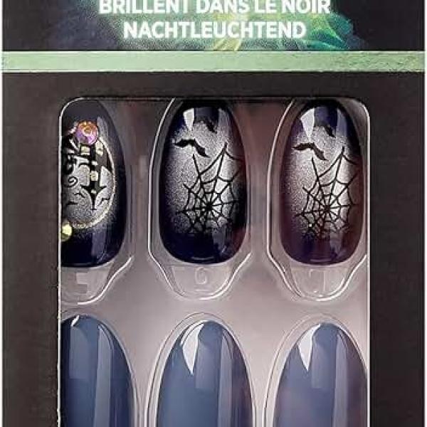 KISS imPRESS Press on Manacure Halloween Nails - Wizard, Medium Length, Almond Shape, 30 Fake Nails