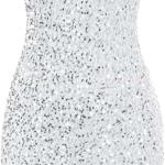 Sequin Dress for Women Sleeveless Sparkly Glitter Halter Dress Bodycon Mini Club Dresses 2024