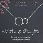 EFYTAL Mother Daughter Necklace, Jewelry for Daughters from Mothers, Daughter Gifts from Mom,