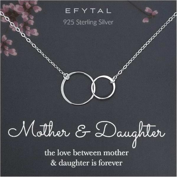 EFYTAL Mother Daughter Necklace, Jewelry for Daughters from Mothers, Daughter Gifts from Mom,