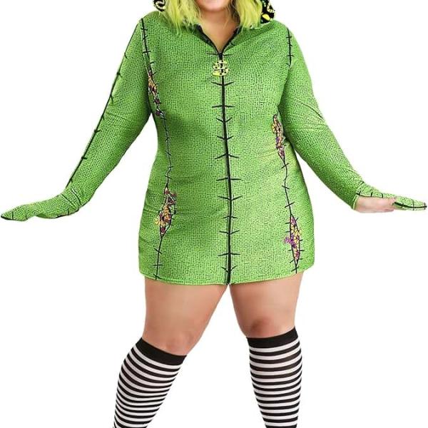 Deluxe Disney Plus Size Oogie Boogie Hoodie Costume Dress - Nightmare Before Christmas Cosplay