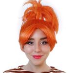 Anxiety Inside Out Color Orange - Cartoon Wig Riley Anxious Nervous Energy Emotion Geek Personality