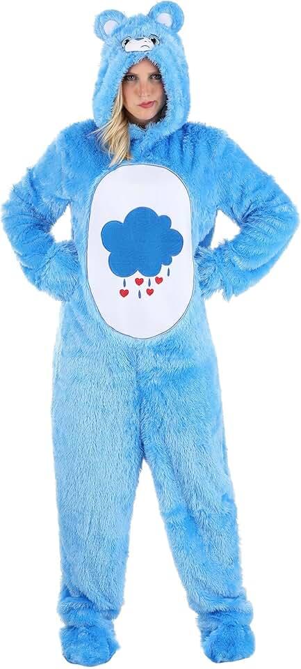 Adult Care Bears Classic Grumpy Bear Costume Grumpy Bear Onesie Suit for Men and Women