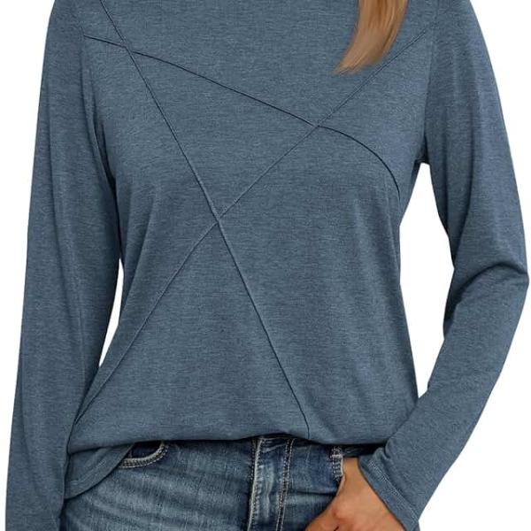 AUTOMET Long Sleeve Shirts for Women Business Casual Tops 2024 Fall Outfits