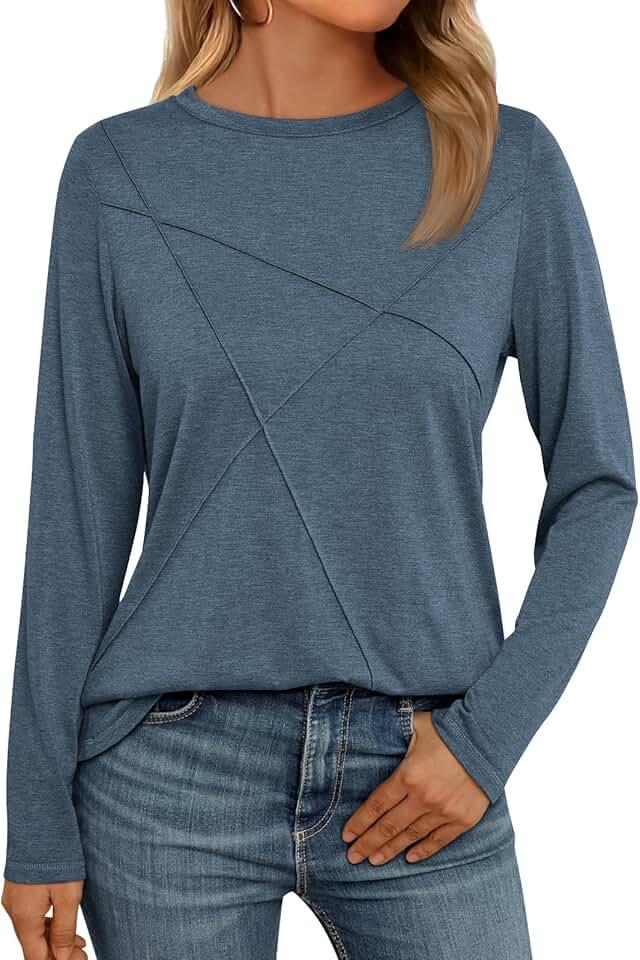 AUTOMET Long Sleeve Shirts for Women Business Casual Tops 2024 Fall Outfits