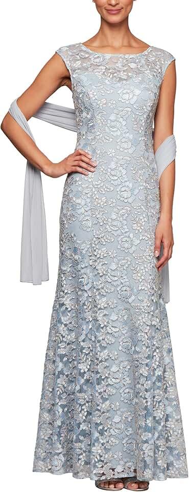 Women's Long Sleeveless Dress with Shawl