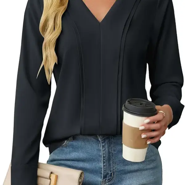 BMJL Womens Dressy Casual Blouses Business Work Tops Fall Long Sleeve Shirts 2024