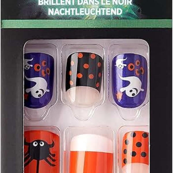 Kiss imPRESS Press on Manacure Halloween Nails - Silence, Short Length, Square Shape, 30 Fake Nails