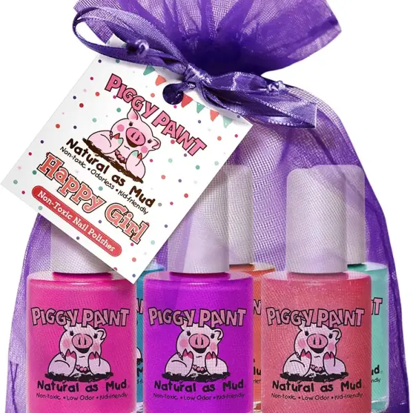 Piggy Paint | 100% Non-Toxic Girls Nail Polish | Safe, Cruelty-free, Vegan, & Low Odor for Kids |