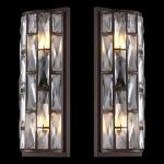 Doraimi Lighting 2 Pack 2 Light Crystal Bathroom Wall Sconce Modern Concise Style Wall Light