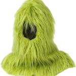 Christmas Green Big Costume for Adults and Teens Green Plush Funny Green Mask Plush Xmas Faux Fur