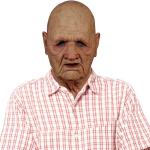 Old Grandpa Mask Halloween Cosplay Party Mask, Realistic Old Man Costume Scary Cosplay Mask for